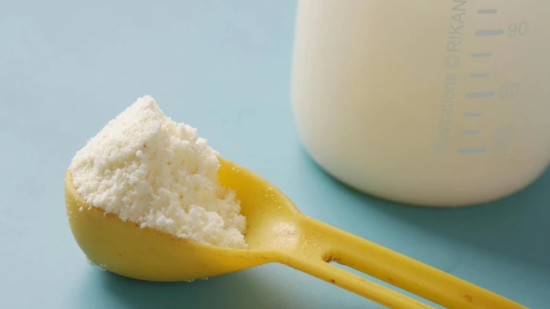 Scoop of baby formula