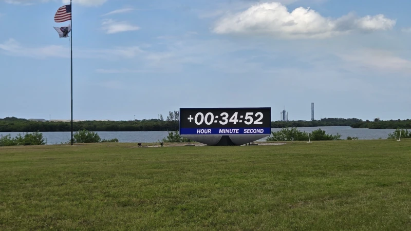 NASA rocket launch clockdown clock. 