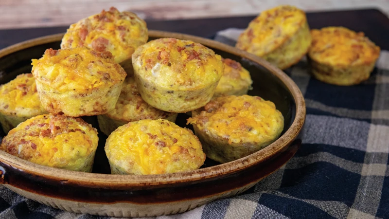 Plated egg tot muffins