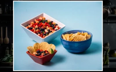 Fresh Summer Berry Salsa With Strawberries, Blueberries And Lime