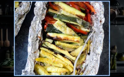 On The Grill: Vegetable Foil Packets With Summer Vegetables And Parmesan