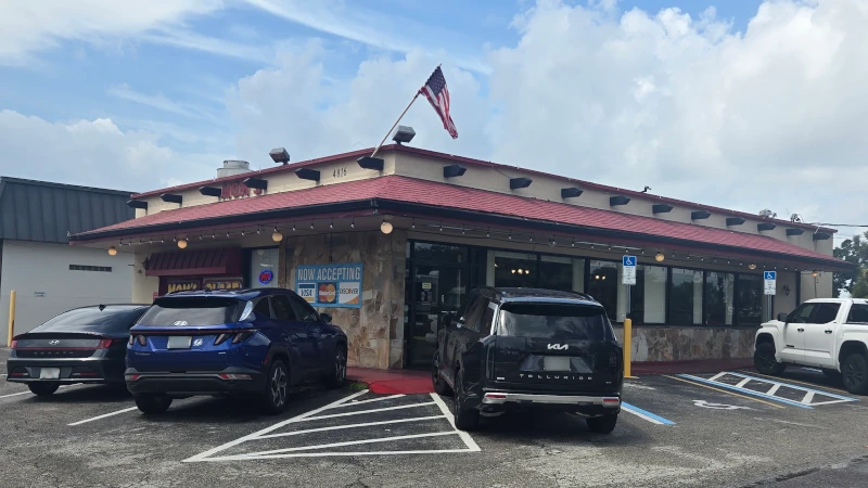 Outside a diner