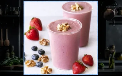 Easy Strawberry, Walnut And Date Smoothie Recipe